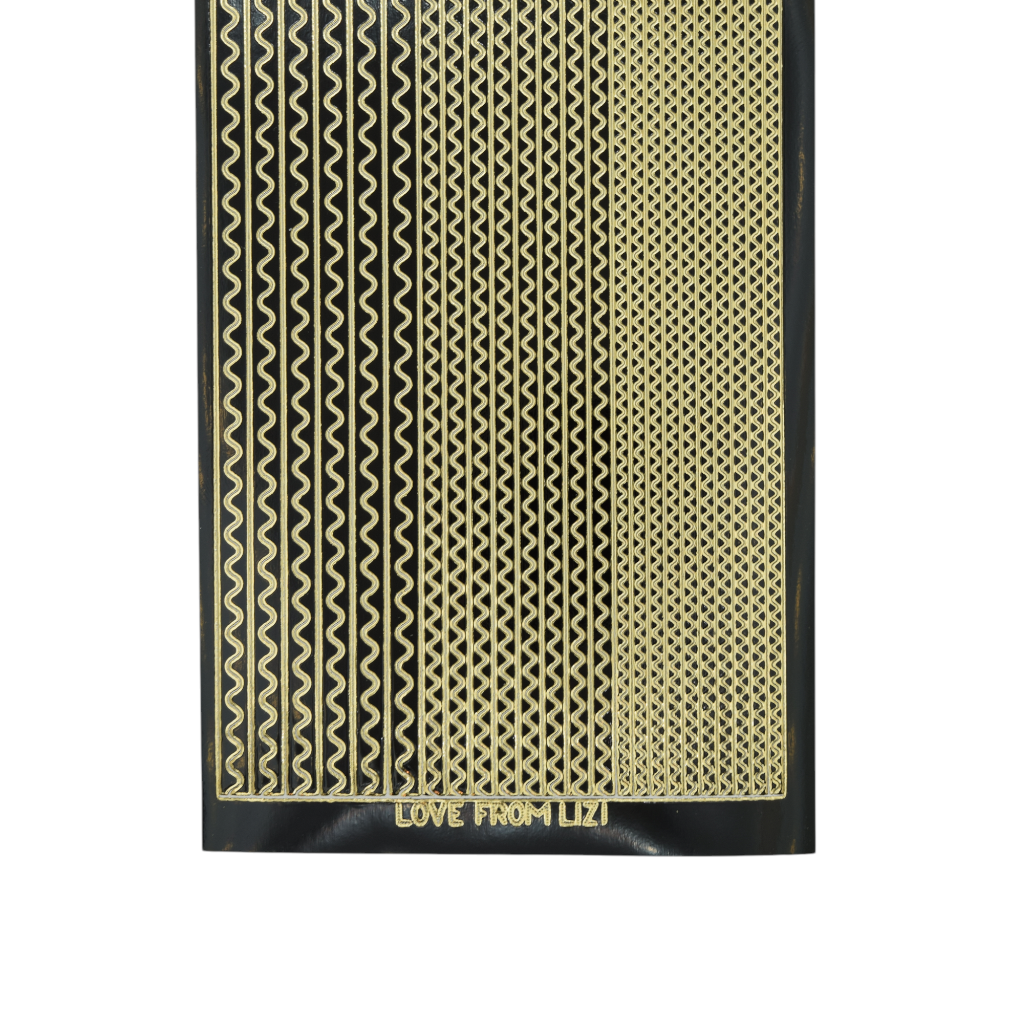 Sway Black with Gold finish Peel-Off Stickers